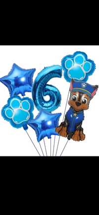 Zestaw balonów balony na  6 urodziny psi patrol paw patrol chase