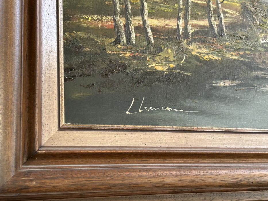 Pejzaż z mostem i miasteczkiem w oddali #9034 Stylowy Węgrów