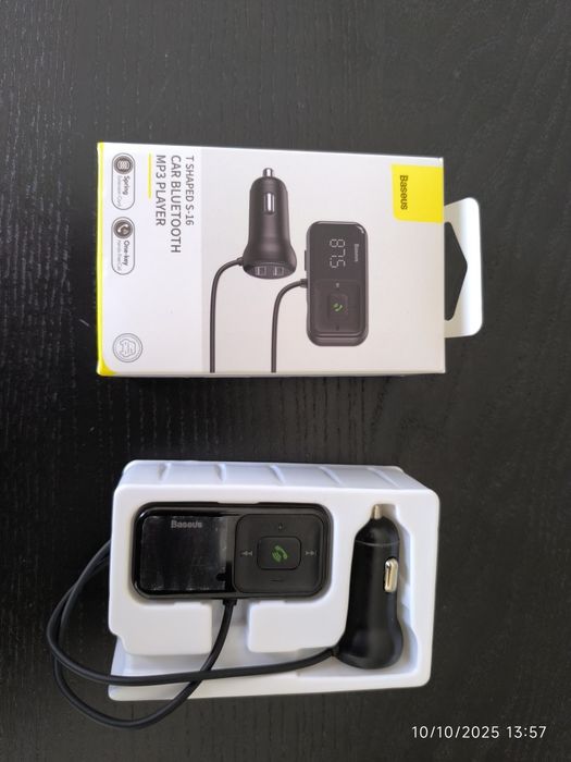 Kit mãos livres/leitor MP3 p/carro BASEUS