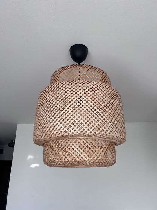 Lampa wisząca bambus Ikea SINNERLIG 50cm w super stanie
