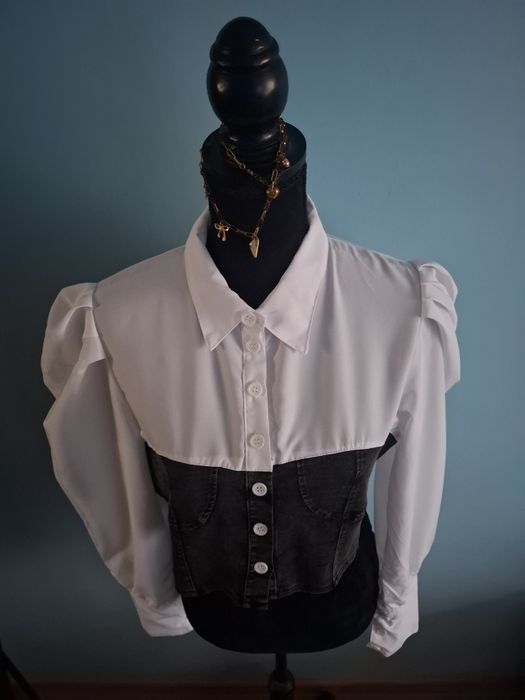 Bluzka z ciemnym gorsetem XL NOWA!