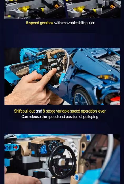 3+1 Конструктор Bugatti 3599 деталей Lego