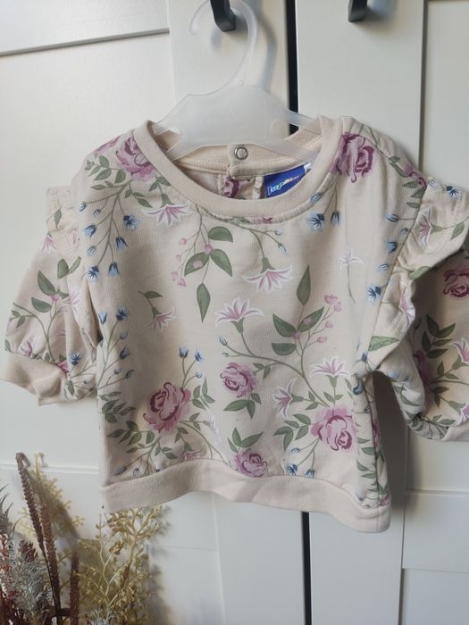 Piękna bluza rozmiar 62/68 kwiaty jak newbie