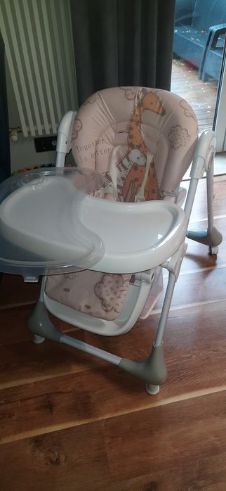 Krzesełko do karmienia dziecka SMIKI, żyrafka beżowe