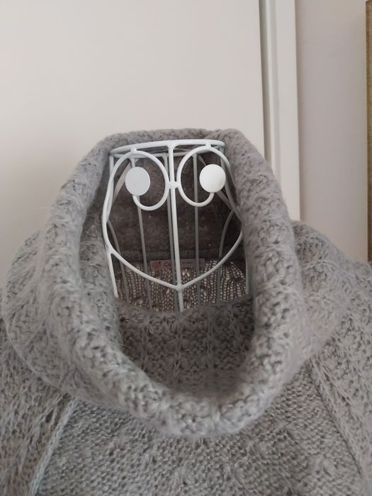 Túnica malha quente | cinzento | Gémo | mohair alpaca | Tamanho S