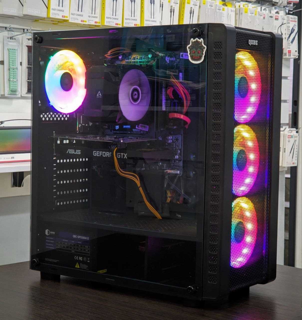 Ігровий комп'ютер i3‑13100F, NVIDIA GTX 1650, 16 ГБ ОЗП, SSD 240 ГБ