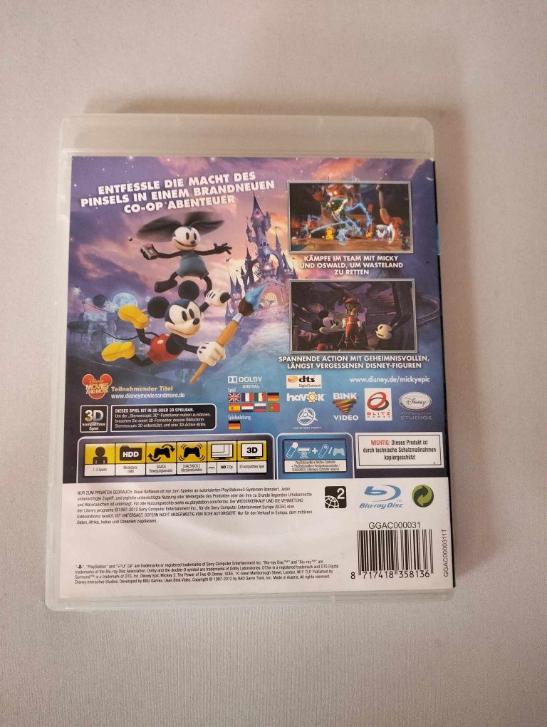 Mickey epic 2 ps3