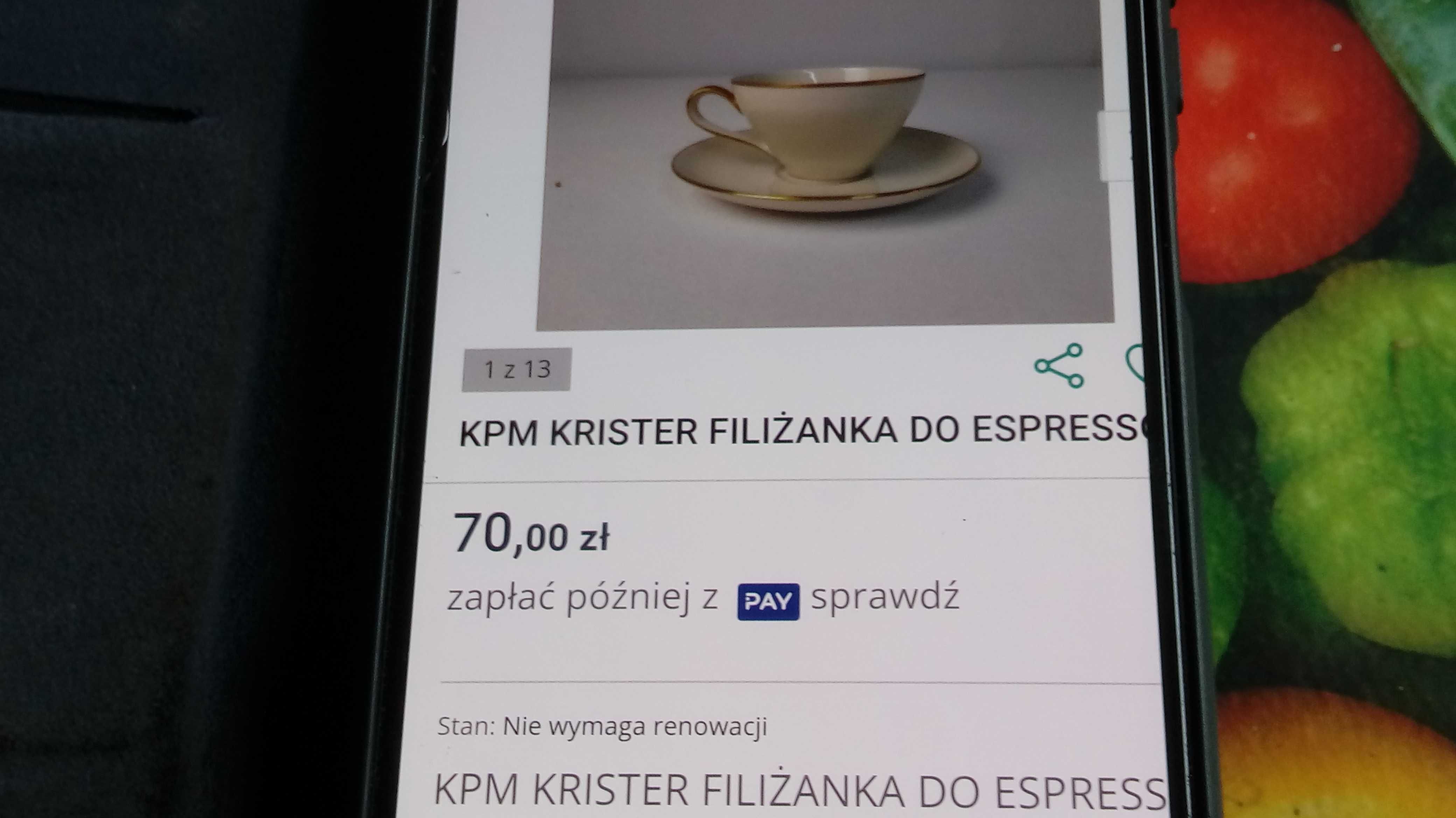 Porcelana,kolekcja,filiżanki,talerze,KPM Krister