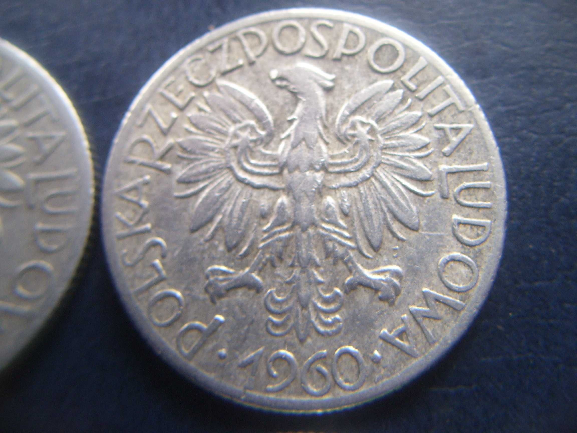 Stare monety 5 złotych Rybak 1959 , 1960 , 1973 ,, 1974 PRL zestaw