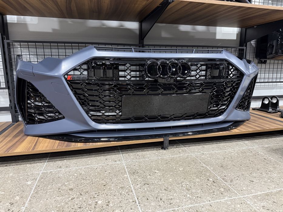 Бампер передний RS6 AUDI A6 C8 + решетка Ауди 2018+ s-line S8 Ауди