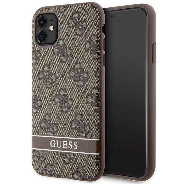 Etui Guess 4G Stripes Na Iphone 11 / Xr - Brązowe