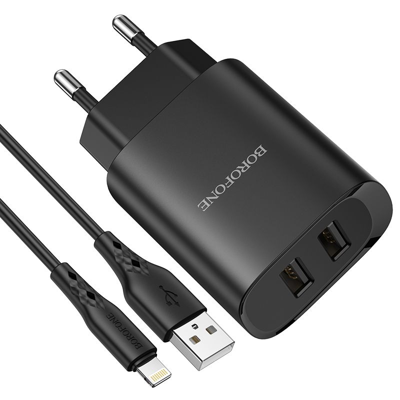 Borofone Ładowarka Sieciowa Bn2 Super - 2Xusb - 2,1A Z Kablem Usb