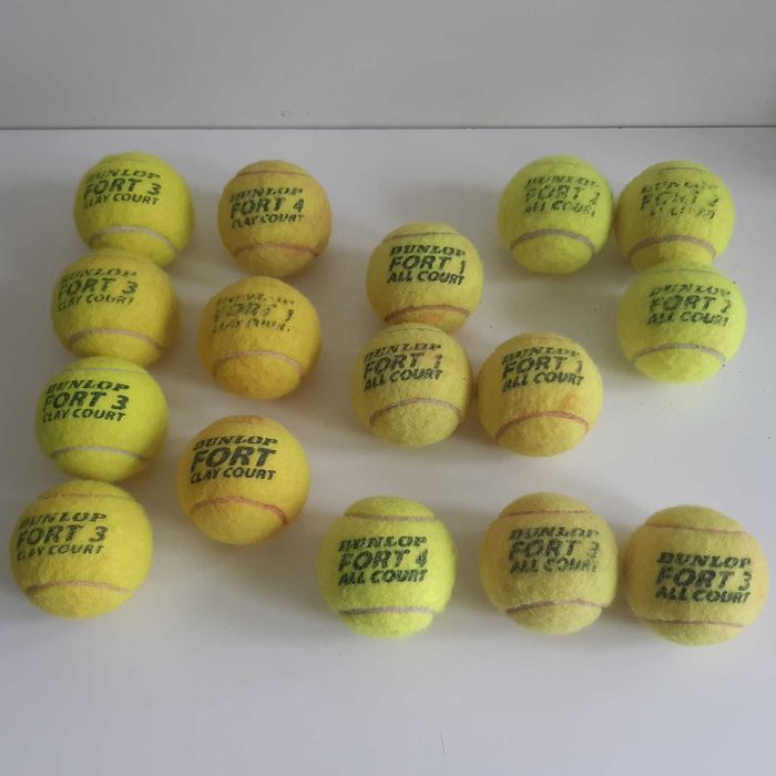 Lote de 16 Bolas de Ténis Tennis Dunlop Fort Usadas Boas