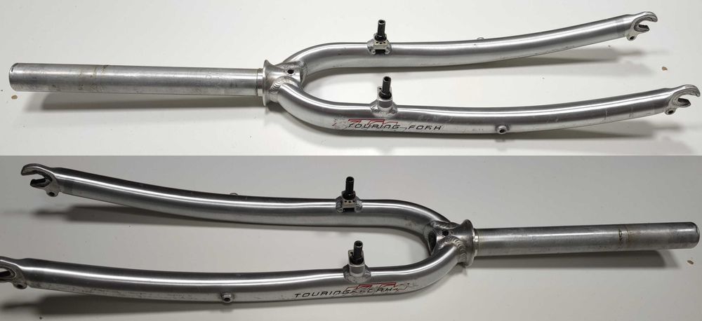 Lekki sztywny widelec aluminiowy piwoty 1 1/8" 28" 700 29" 650g