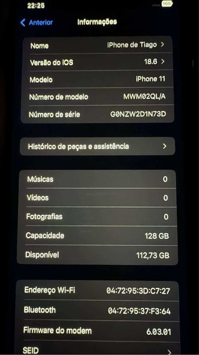 Iphone 11 prefeito estado