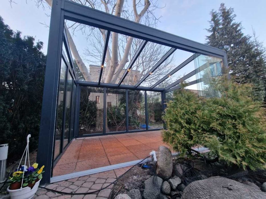 Zadaszenie Tarasu Aluminiowe wiata szkło Ogród zimowy Pergola