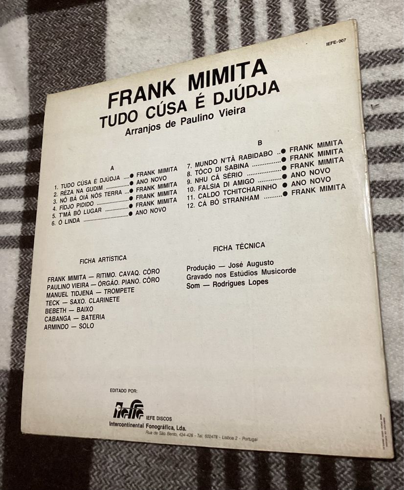 Música de Cabo Verde LP Frank Mimita – Tudo Cúsa É Djúdja 1979