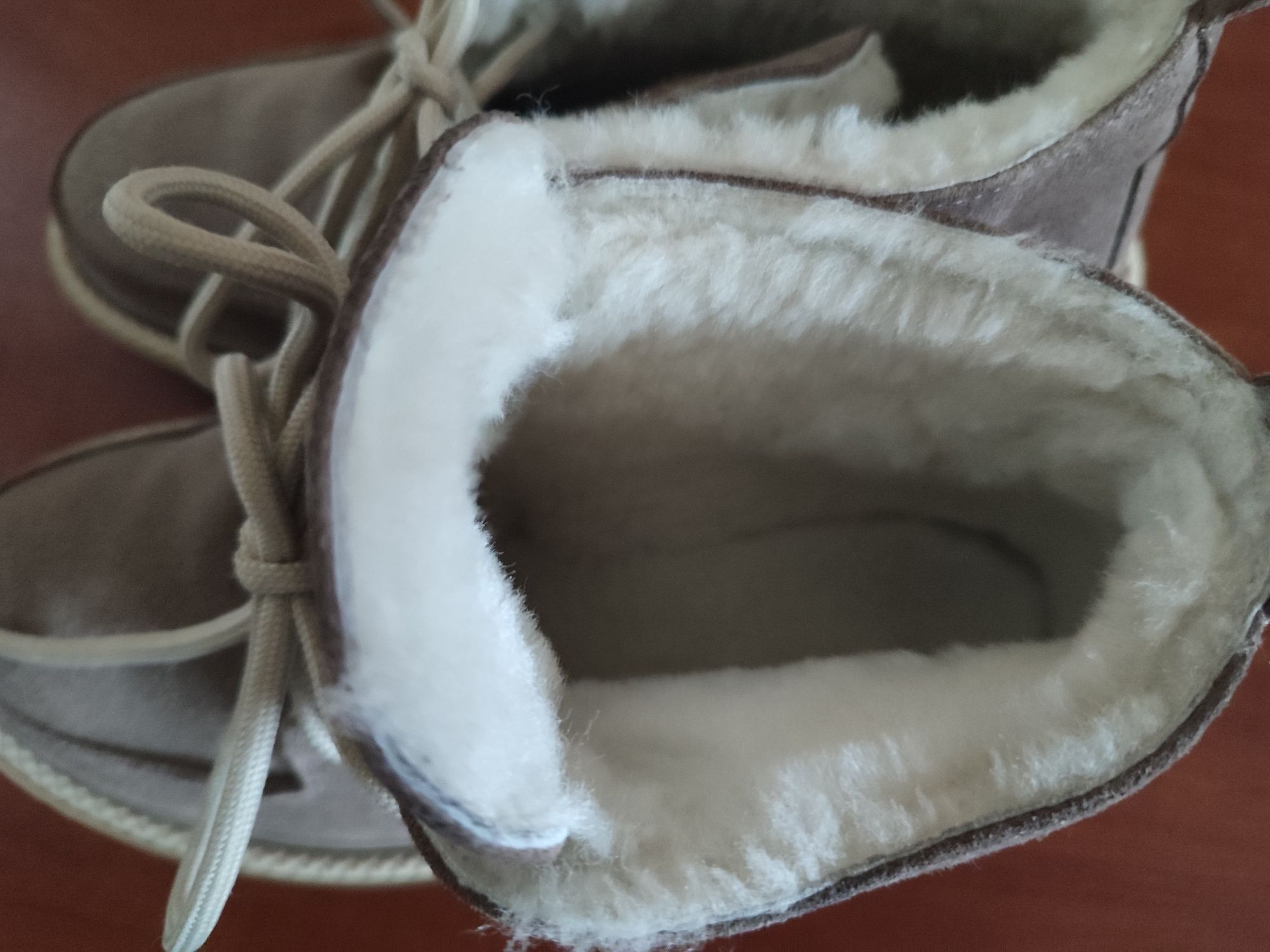 Зимние ботинки замша на цигейке размер 39, стелька 25,5 см