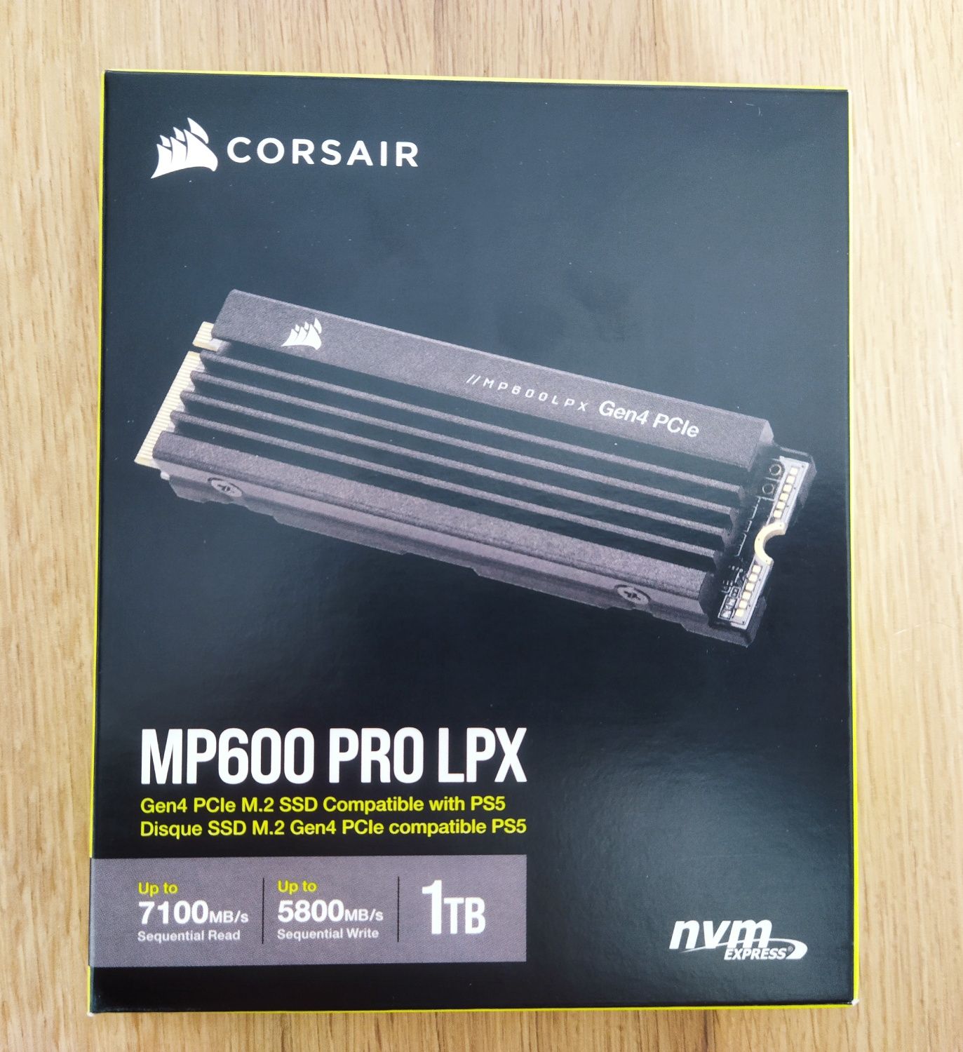 NOWY SSD PC, PS5 -  Corsair 1TB M.2 PCIe Gen4 NVMe Force MP600 Pro LPX