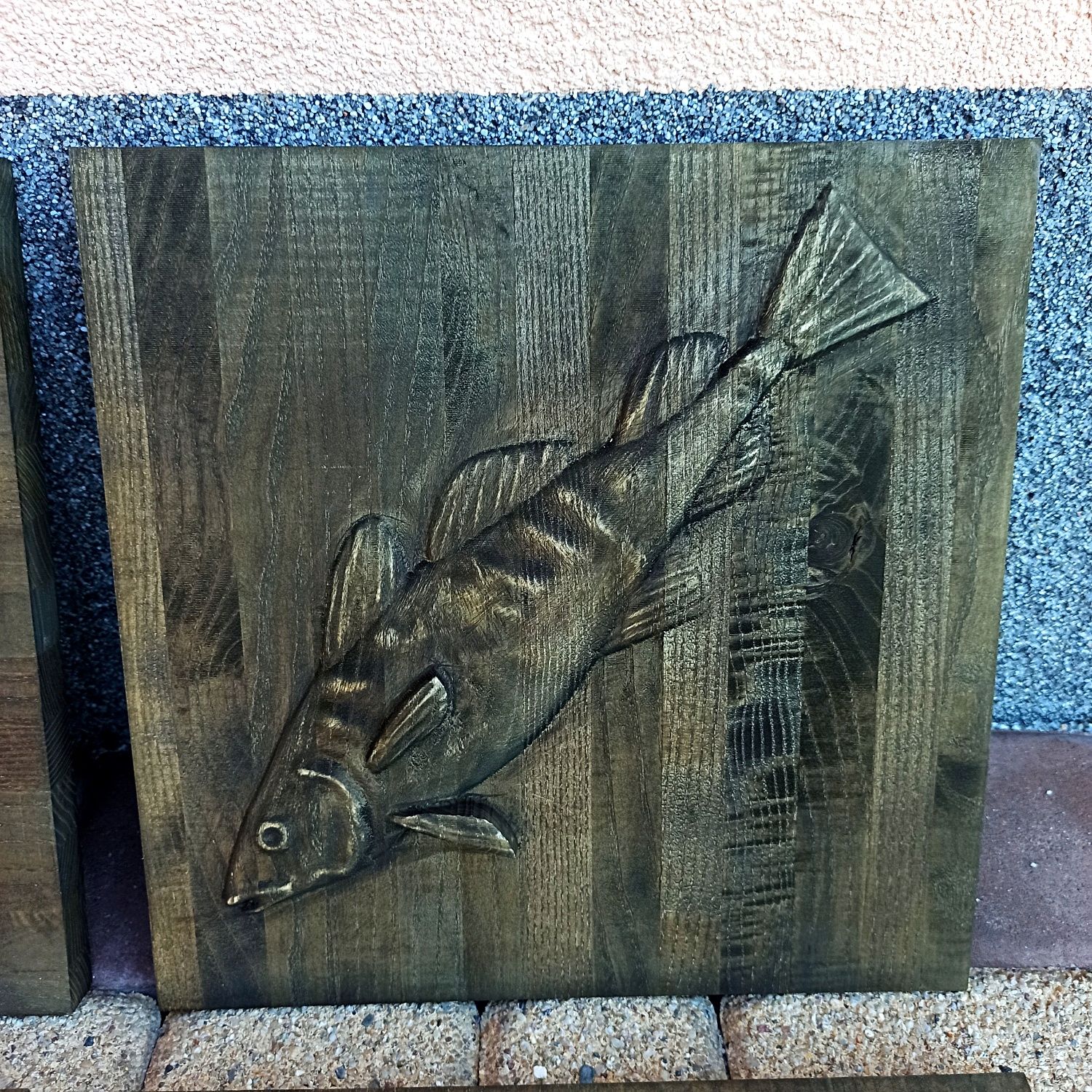 Obraz w drewnie z motywem ryby ryba rybki 30cm