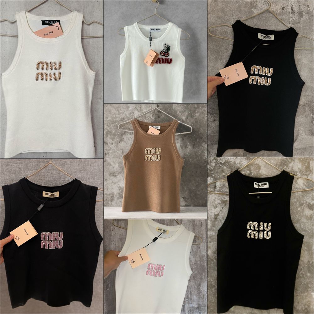 Top bluzka miu miu cyrkoniowa