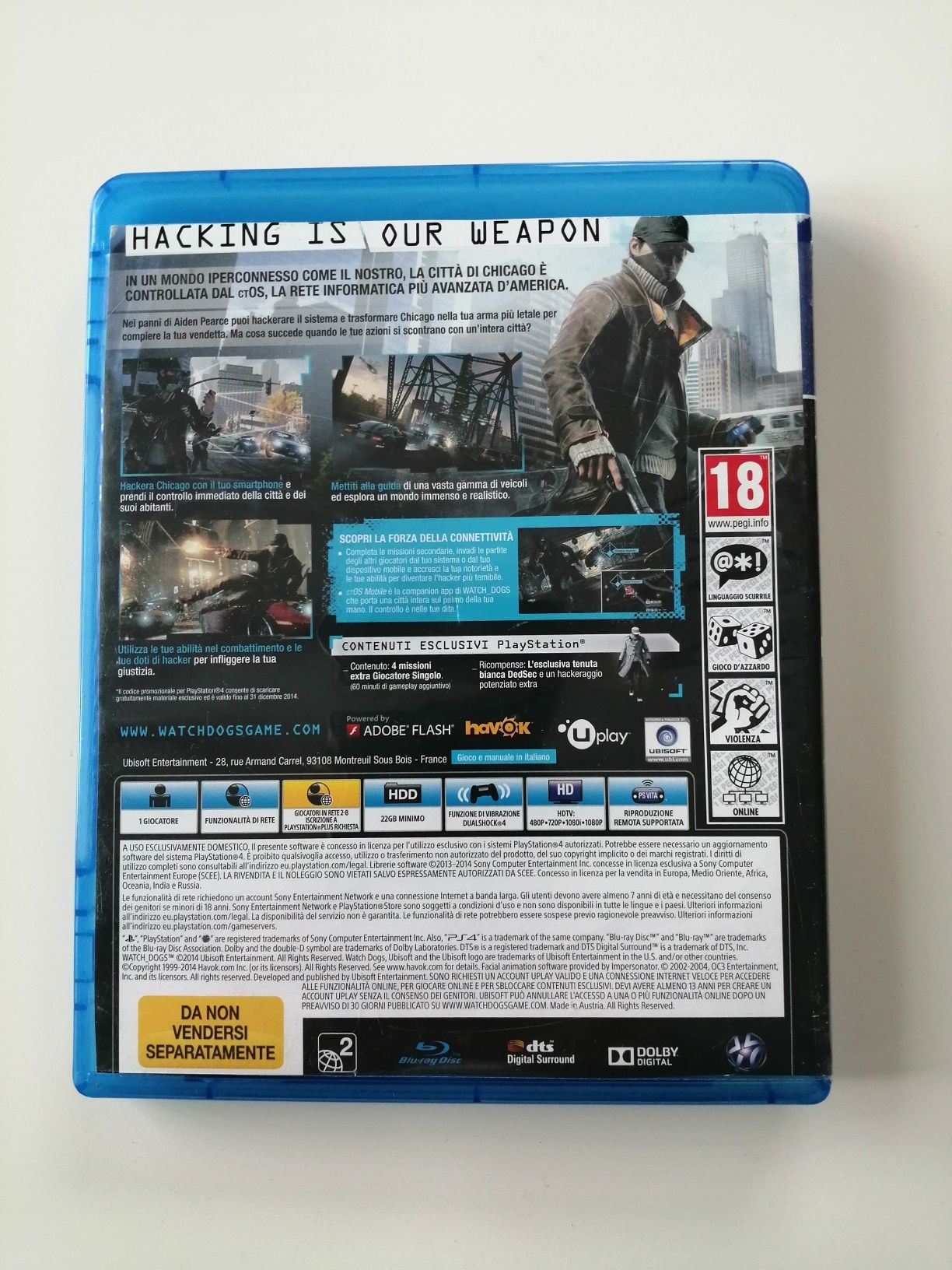 Gra na Ps4 Watch Dogs
