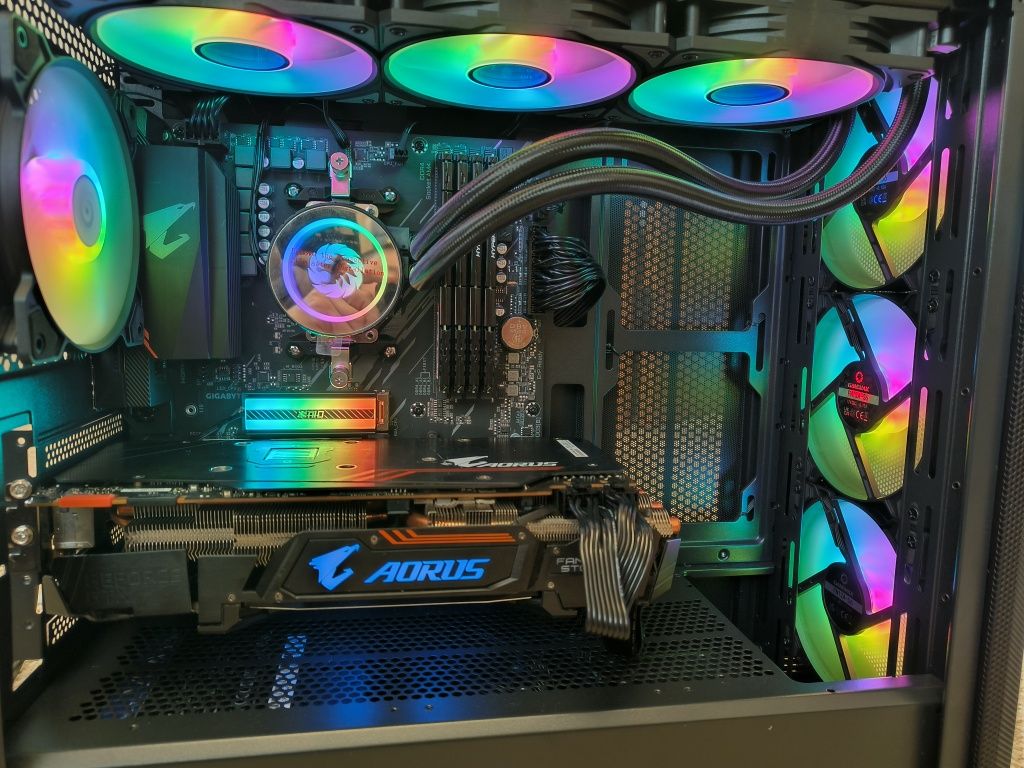 Новый  пк AMD Ryzen 7 5700x  8 ядер  DDR4 64GB  Kingston M.2 2280 1TB