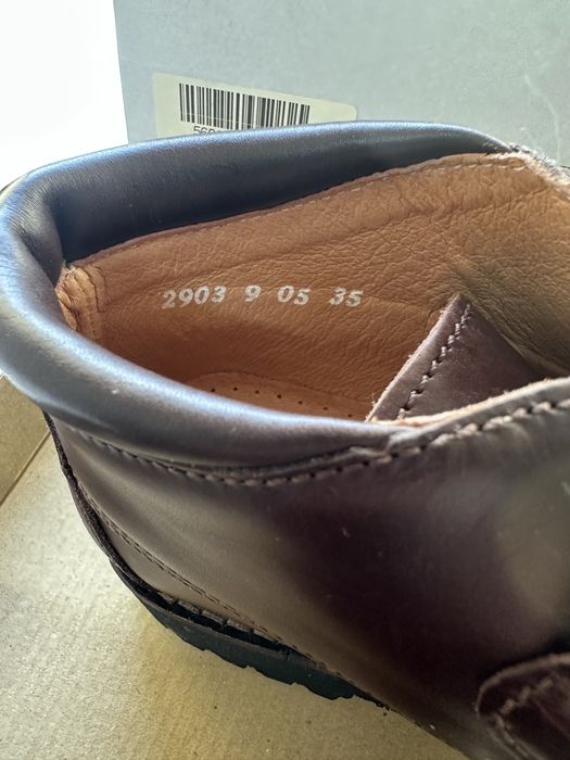 Botas com velcro de criança, tamanho 35, Colégio Militar
