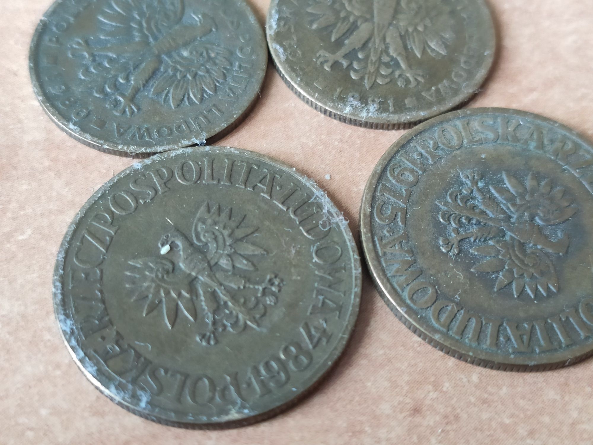 4 monety obiegowe PRL