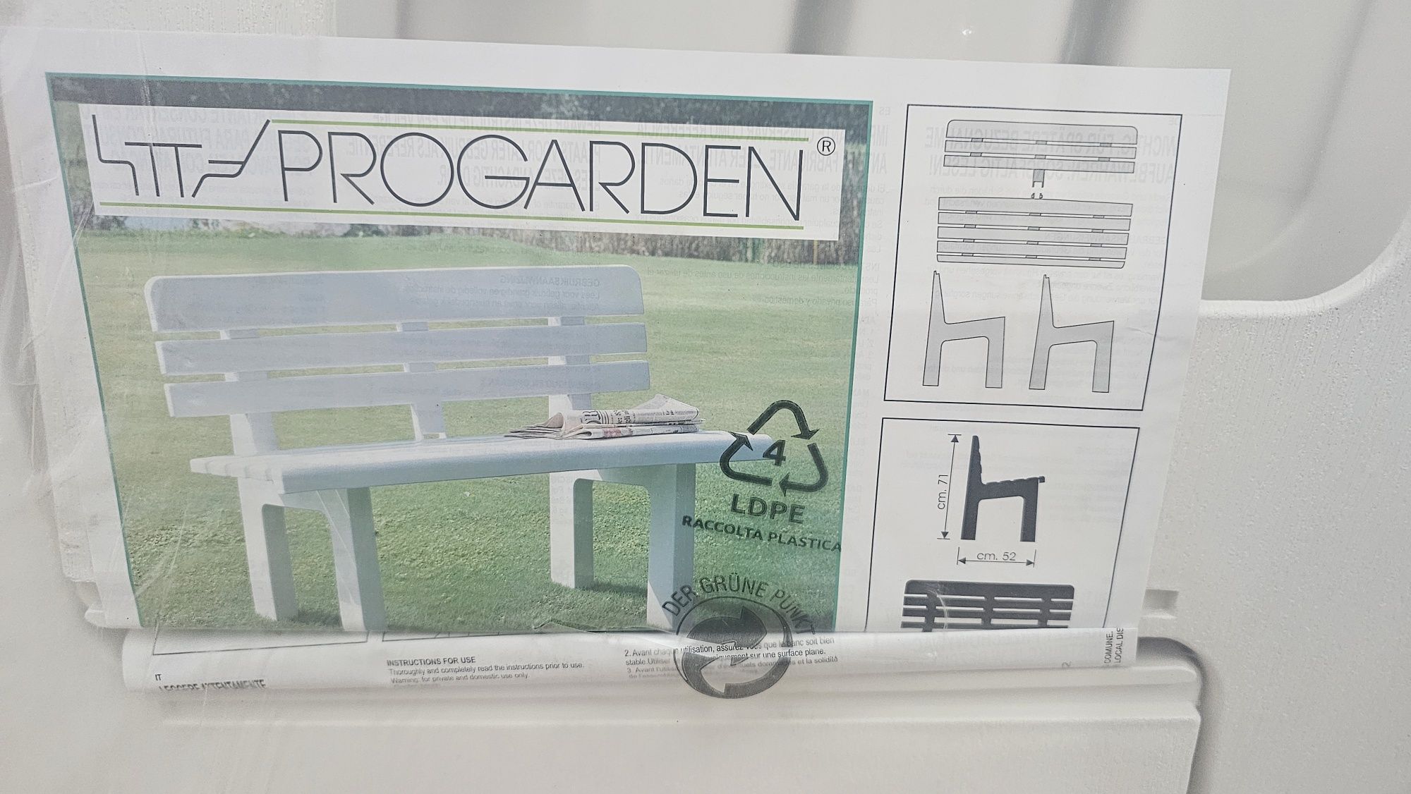 Banco de Jardim IPAE-PROGARDEN Orchidea Branco
