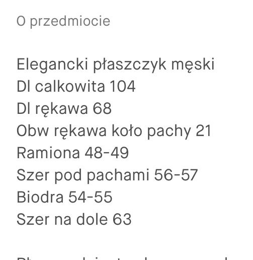 Płaszcz męski beżowy ZARA MAN