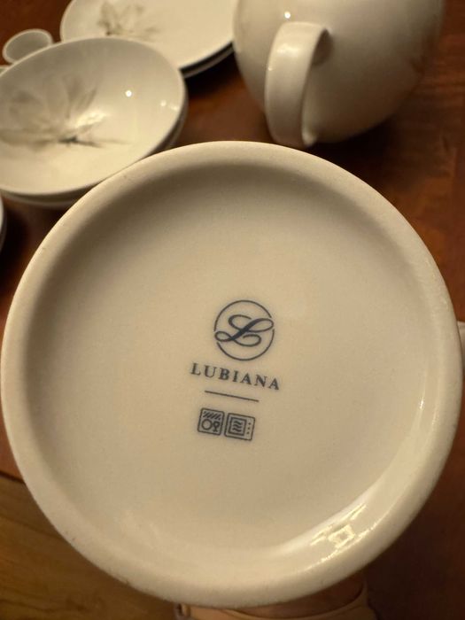 Porcelana LUBIANA zestaw herbaciano-kawowy 11 elementów