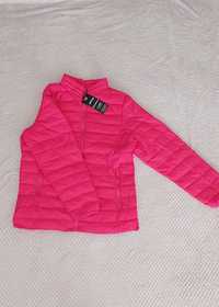 Różowa kurtka pikowana XL oraz S