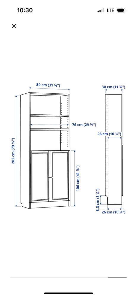 Regał Billy oxberg IKEA szafa szafka