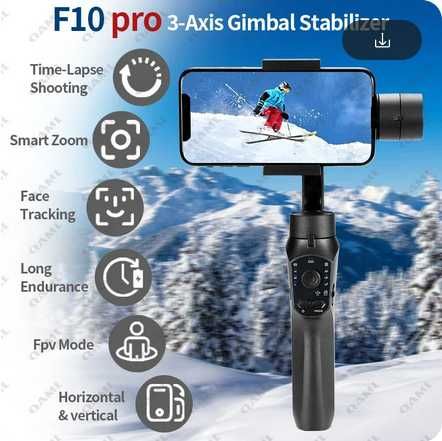 Estabilizador para smartphone Gimbal F10 Pro 3 Eixos Preto (Novo)
