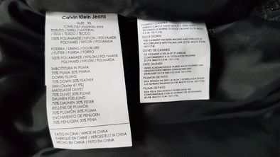 Calvin Klein Jeans super męska kurtka puchowa puchówka j nowa XL