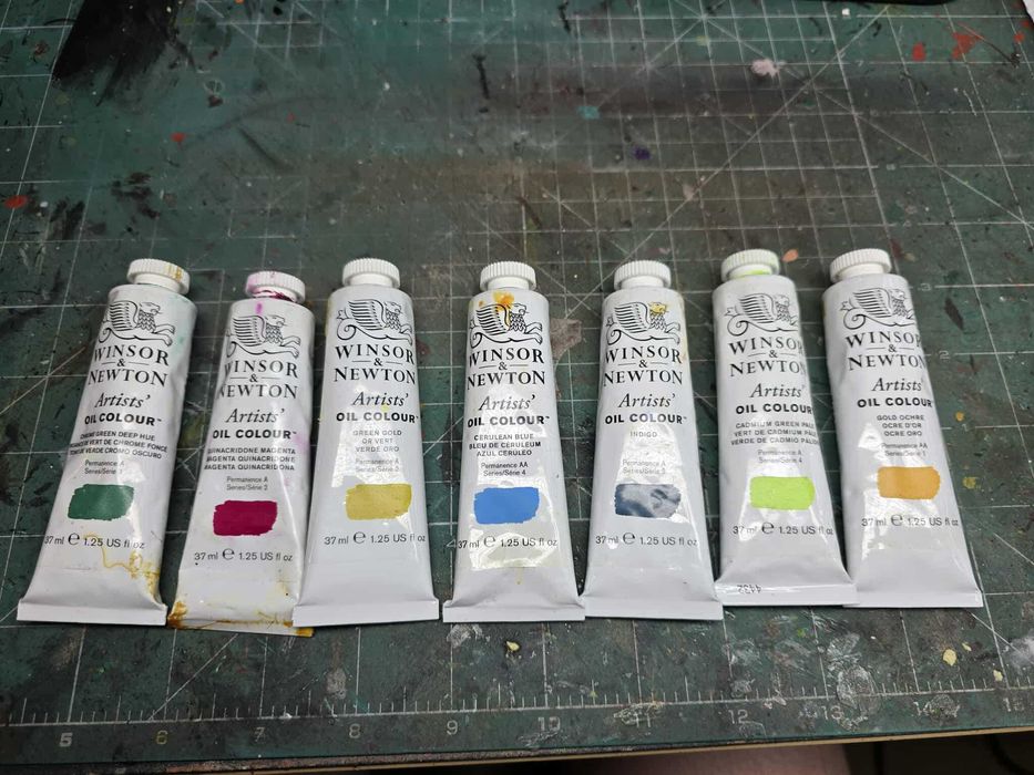 Kolekcja farb olejnych wysokiej jakości