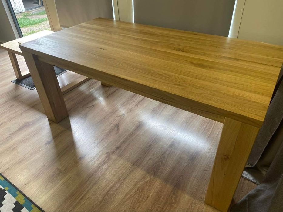 Handmade stół dębowy dąb drewniany loft na wymiar