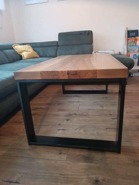 Ława loft, lite drewno, duża, stolik kawowy