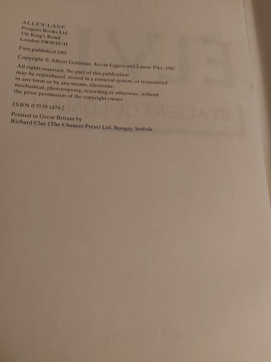 Biografia de Elvis Presley por Albert Goldman