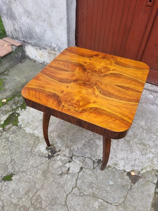 Stolik vingage Halabala, antyk, orzech