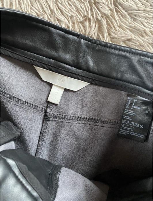 кожаные брюки H&M