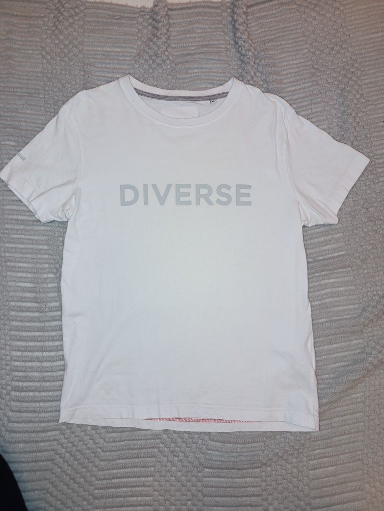 Koszulka Diverse męska t shirt biała wiosna lato M basic