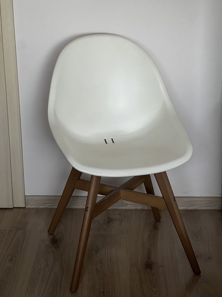 Ikea krzesło FANBYN/ skandynawski styl/ białe krzesło