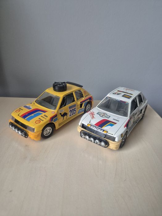 2x Peugeot 205 bburago