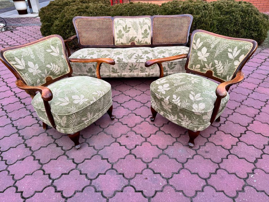 Wypoczynek stylowy ludwik chippendale gięte meble kanapa fotele