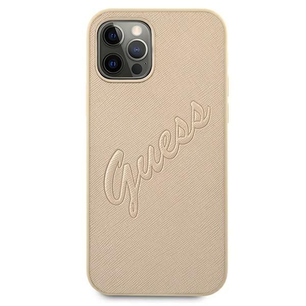 Case Guess do iPhone 12 Pro Max 6,7" - Złoty/Gold Saffiano Vintage