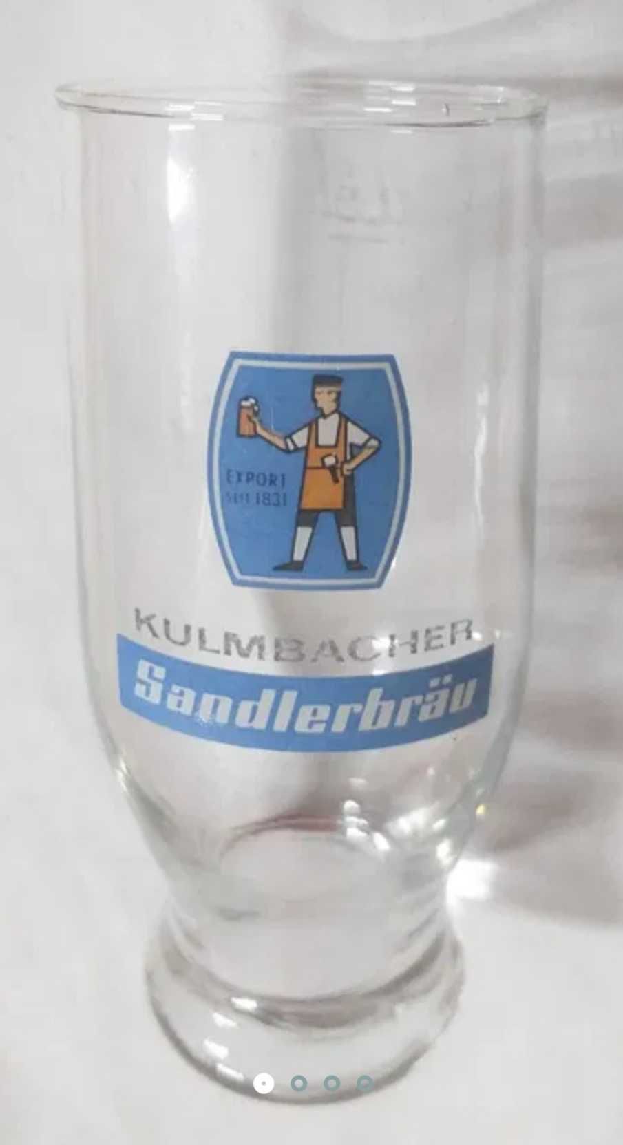 Пивной стакан бокал Kulmbacher Sandlerbrau 0.2l.