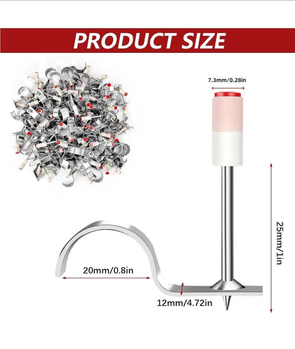 Gwoździe do gwoździarki z ładunkiem do mocowania peszli 200szt