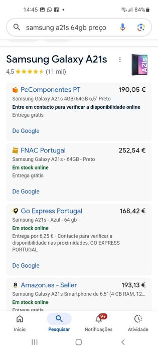 Samsung galaxy A21 S 64gb